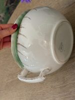 Vannasistabas Trauku antīks Nimy (Fabrication Belge) tualetes komplekts "Tirkīza Jūgendstils", Krūka, Bļoda Un 2gab Ziepju Trauciņi Ar Vāku (6144) - Image 15