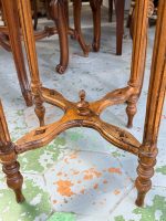 Wooden flower table with green marble — Neoclassical style, medium size, medium height (7028) - Image 14