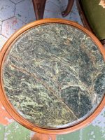 Wooden flower table with green marble — Neoclassical style, medium size, medium height (7028) - Image 8