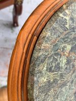 Wooden flower table with green marble — Neoclassical style, medium size, medium height (7028) - Image 12