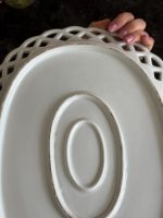 Antīks Vieux Paris stila porcelāna servējamais trauks ar caurviju pīruma apmali (6692) - Image 8