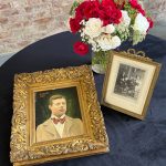 glezna + foto rāmītī, ar vēsturi un stāstu par šiem cilvēkiem (7032)