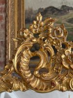 Elegants un Garš Antīka Stila Sienas Spogulis Zeltītā Neorokoko Rāmī (antique narrow full length gilt mirror) — Spoguļu un interjera māksla, (6445) - Image 5