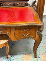 Ekskluzīvs, ļoti liela izmēra — divpusējs rakstāmgalds, bureau plat double sided — Luja XV / Belle Époque stils, Francija, ap 1880–1910 (6327) - Image 7