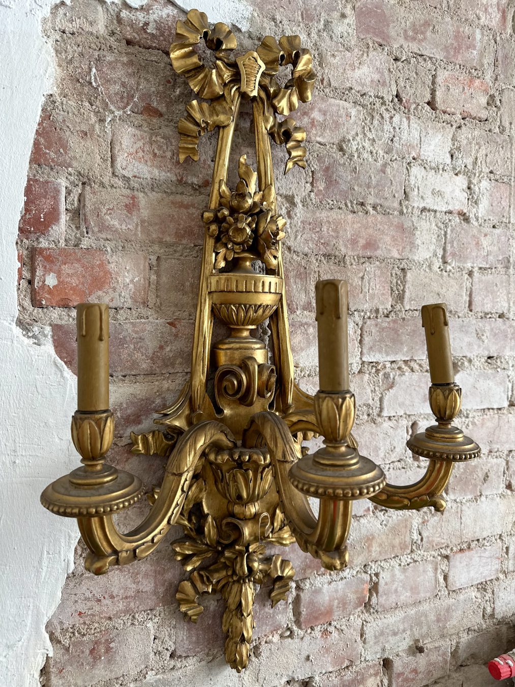 Ļoti Liela Izmēra Bra Sienas Lampa No Koka, Viegla Pēc Svara (4807) - Image 1