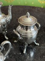 French Silver Tea and Coffee Set with Ram Heads — Empire Style, 19th C. (6715) - Image 18