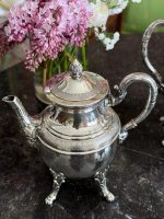 French Silver Tea and Coffee Set with Ram Heads — Empire Style, 19th C. (6715) - Image 12