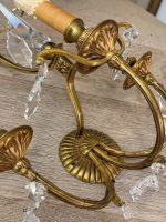 bronzas bra lampa ar kristāliņiem, vidēja izmēra (6194) - Image 6