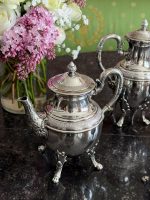 French Silver Tea and Coffee Set with Ram Heads — Empire Style, 19th C. (6715) - Image 11