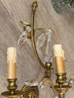 bronzas bra lampa ar kristāliņiem, vidēja izmēra (6194) - Image 9