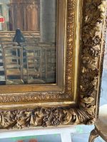 Oil Painting on Canvas ''Church Interior with a Nun'' — F. Autome, Belgium, c. 1880–1920 (6295) - Image 4