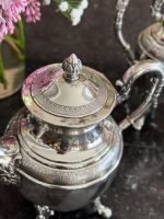 French Silver Tea and Coffee Set with Ram Heads — Empire Style, 19th C. (6715) - Image 16