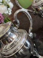 French Silver Tea and Coffee Set with Ram Heads — Empire Style, 19th C. (6715) - Image 15