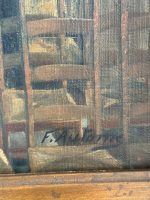 Oil Painting on Canvas ''Church Interior with a Nun'' — F. Autome, Belgium, c. 1880–1920 (6295) - Image 5