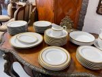 "Scherzer" Bavaria porcelāna pusdienu servīze ar zelta joslu ("Scherzer" Bavaria porcelain dinner service with gold band) (2782) - Image 8