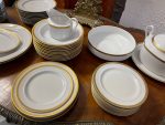 "Scherzer" Bavaria porcelāna pusdienu servīze ar zelta joslu ("Scherzer" Bavaria porcelain dinner service with gold band) (2782) - Image 9