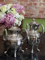 French Silver Tea and Coffee Set with Ram Heads — Empire Style, 19th C. (6715) - Image 3