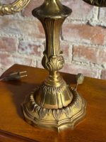 Bronzas, Galda Lampu Pāris, Vidēja Izmēra, Smagas, Katrai 5 Spuldzes (5463) - Image 9