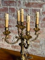 Bronzas, Galda Lampu Pāris, Vidēja Izmēra, Smagas, Katrai 5 Spuldzes (5463) - Image 12