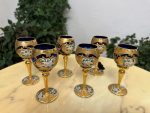 Verres en Verre de Murano, 6 Pcs, Détails Couleur Or, Petite Taille (4405) – Image 2
