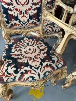 Grezns neorokoko krēslu komplekts ar zeltējumu, krāsots koks, Ērti un Stabili, Smagi, 4gab (4725) - Image 13
