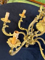 griestu lampa skaistā zeltītā krāsā un ar skaistām svecītēm , vidēji liela izmēra, 6 spuldzēm, smaga (7034) - Image 6
