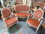 Louis XVI stil sofasæt med lænestole – sofa og 2 stole