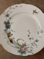 19gab porcelāna, salātu šķīvji ar ziedu, putnu un spāres motīviem, Jūgendstils / Eklektisms (6195) - Image 5