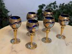 Verres en Verre de Murano, 6 Pcs, Détails Couleur Or, Petite Taille (4405) – Image 14