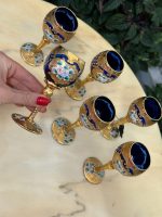 Verres en Verre de Murano, 6 Pcs, Détails Couleur Or, Petite Taille (4405) – Image 17