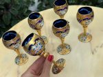 Verres en Verre de Murano, 6 Pcs, Détails Couleur Or, Petite Taille (4405) – Image 18