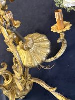 griestu lampa skaistā zeltītā krāsā un ar skaistām svecītēm , vidēji liela izmēra, 6 spuldzēm, smaga (7034) - Image 18