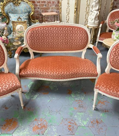 Louis XVI stil sofasæt – sofa og 2 stole (3758)