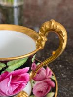 Grezna Porcelāna Krūzīte ar Apakštasīti un Rožu Motīviem — Bīdermeijera stilā, (Elegant Teltau Porcelain Cup with Saucer — Biedermeier Style) (6694) - Image 9