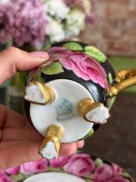 Grezna Porcelāna Krūzīte ar Apakštasīti un Rožu Motīviem — Bīdermeijera stilā, (Elegant Teltau Porcelain Cup with Saucer — Biedermeier Style) (6694) - Image 16