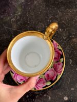 Grezna Porcelāna Krūzīte ar Apakštasīti un Rožu Motīviem — Bīdermeijera stilā, (Elegant Teltau Porcelain Cup with Saucer — Biedermeier Style) (6694) - Image 14