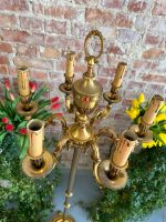 Grezna Metāla Stāvlampa ar Sešiem Svečturiem — Historisma stilā, (heavy bronze floor lamp candelabra - Historism Style) (3871) - Image 4