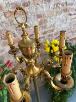 Grezna Metāla Stāvlampa ar Sešiem Svečturiem — Historisma stilā, (heavy bronze floor lamp candelabra - Historism Style) (3871) - Image 12