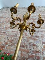 Grezna Metāla Stāvlampa ar Sešiem Svečturiem — Historisma stilā, (heavy bronze floor lamp candelabra - Historism Style) (3871) - Image 5