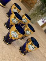 itāļu murano stikla komplekts - karafe un 6gab glāzes (6139) - Image 3