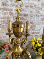 Grezna Metāla Stāvlampa ar Sešiem Svečturiem — Historisma stilā, (heavy bronze floor lamp candelabra - Historism Style) (3871) - Image 15