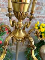 Grezna Metāla Stāvlampa ar Sešiem Svečturiem — Historisma stilā, (heavy bronze floor lamp candelabra - Historism Style) (3871) - Image 16