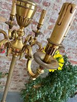 Grezna Metāla Stāvlampa ar Sešiem Svečturiem — Historisma stilā, (heavy bronze floor lamp candelabra - Historism Style) (3871) - Image 18