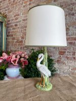 Porcelāna Galda Lampa ar Putnu, Vidēja Izmēra (3260) - Image 2