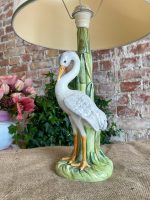 Porcelāna Galda Lampa ar Putnu, Vidēja Izmēra (3260) - Image 3
