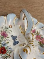 trīsdaļīgs porcelāna šķīvis ar ziedu, putna un zivs motīviem (6170) - Image 7