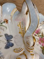 trīsdaļīgs porcelāna šķīvis ar ziedu, putna un zivs motīviem (6170) - Image 5