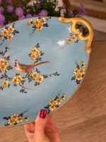 Ekskluzīvs antīks Limoges (VELIV) porcelāna ovālais trauks "Brīnumputns dārza ziedos" — Francija, ap 1900. gadu (Skaistais laikmets / Belle Époque), vidēja izmēra (6168) - Image 11