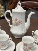 Antīka porcelāna tējas un kafijas servīze 10 personām ar tulpju dekoru (Antiquarian Porcelain Tea & Coffee Service for 10 Persons) (4450) - Image 9