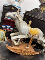 Antique wooden rocking horse, large size (3794) - Image 4